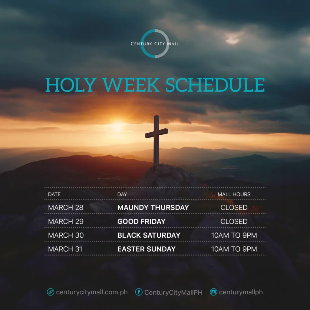 holy week schedule 2024
